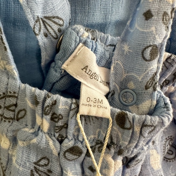 Angel Dear Bandana Powder Blue Sunsuit NWT 0-3M - Picture 3 of 4